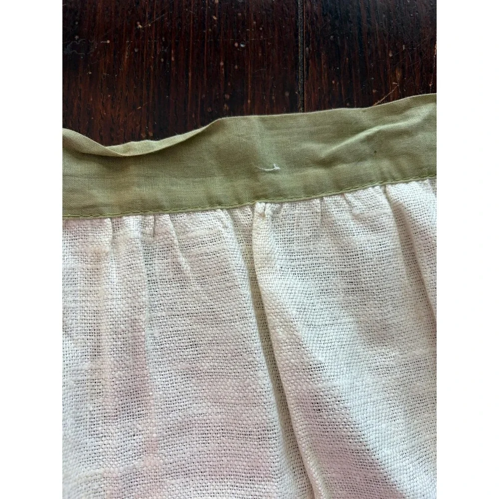 Vintage‎ Citrus Fruit Botanical Print Linen Half Apron Orange Lemon Grapefruit
